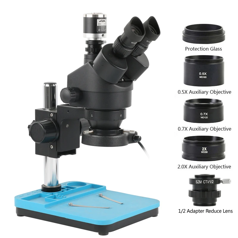 Simul-Focal Industrial Microscope 4K Hdmi - 7X-90X Simul-Focal Zoom Trinoküler Stereo Mikroskop