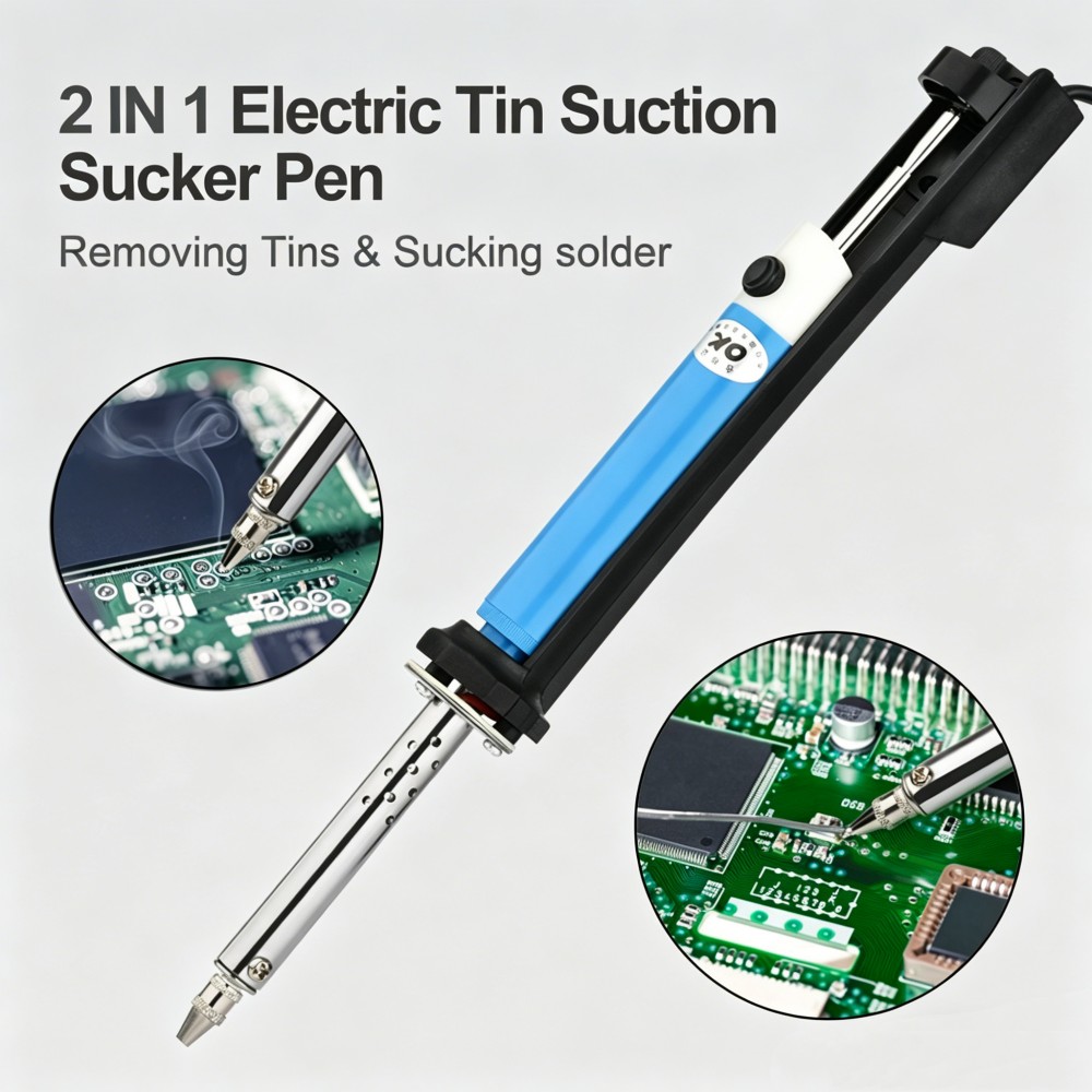 Desoldering Pump Electric Vacuum Station - Elektrikli Lehim Sökme Makinesi Kalemi AC