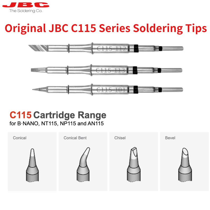 C115 Nano Soldering Iron Station - Orijinal JBC C115 Kartuşları havya İpuçları