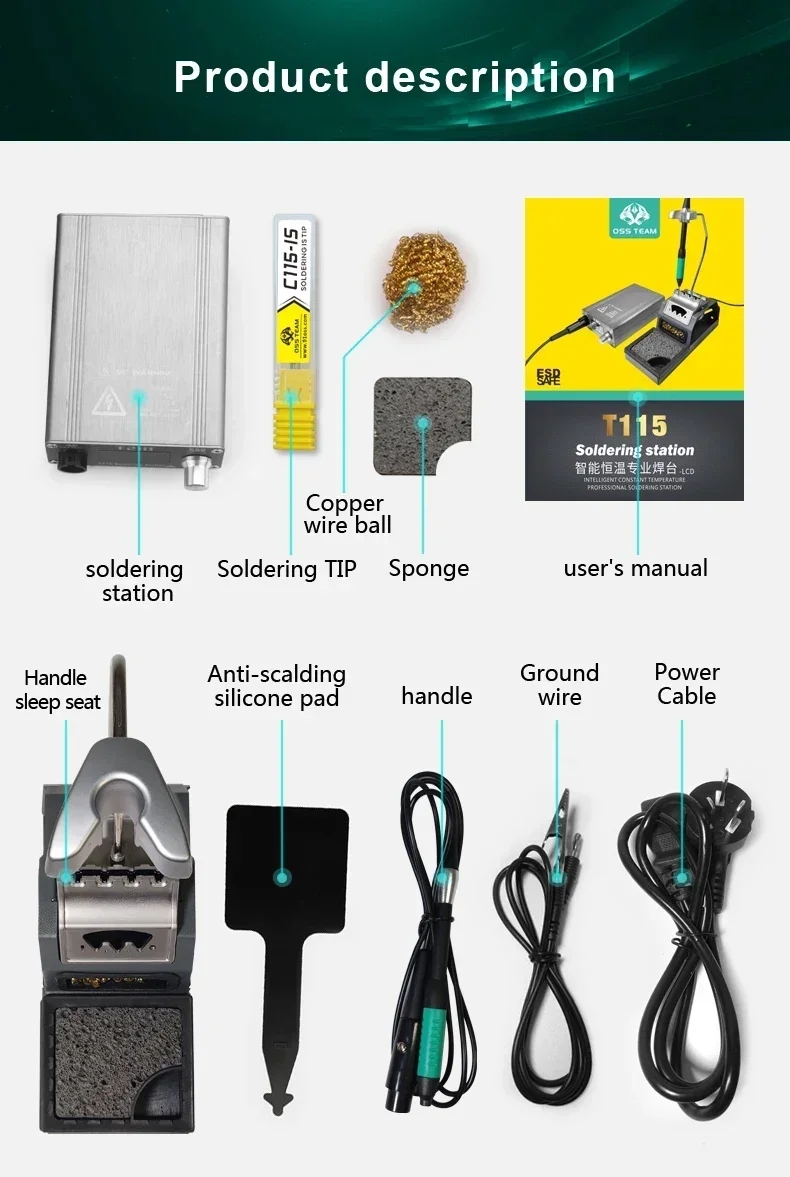 C115 Nano Soldering Iron Station - OSS T115 Mikro Nano Elektrikli Lehimleme