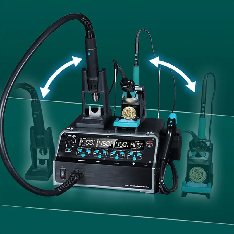 C210 Precision Soldering Station - 5'i 1 arada Lehim Sökme İstasyonu,