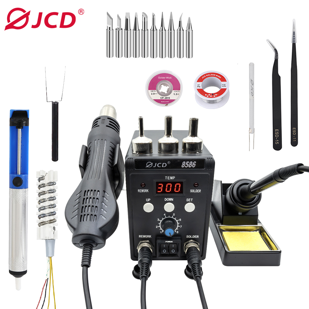 2 In 1 Soldering Rework Station 750W - JCD 750W 8586 2'si 1 Arada