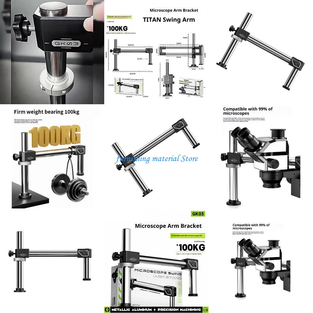 Articulating Arm Boom Stand Microscope - Y5GD Çift Kollu Bom Standı Tam