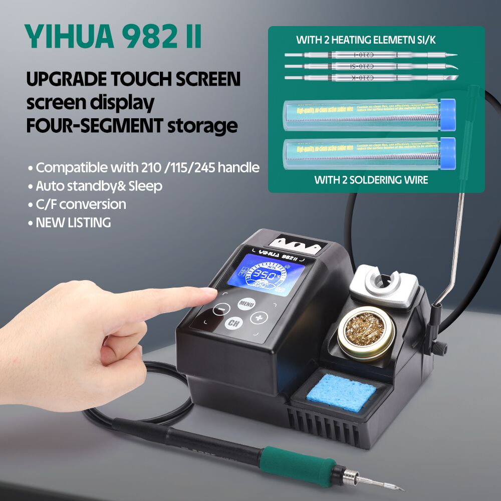 C210 Precision Soldering Station - YIHUA 982-II Dokunmatik Ekran C245 C210