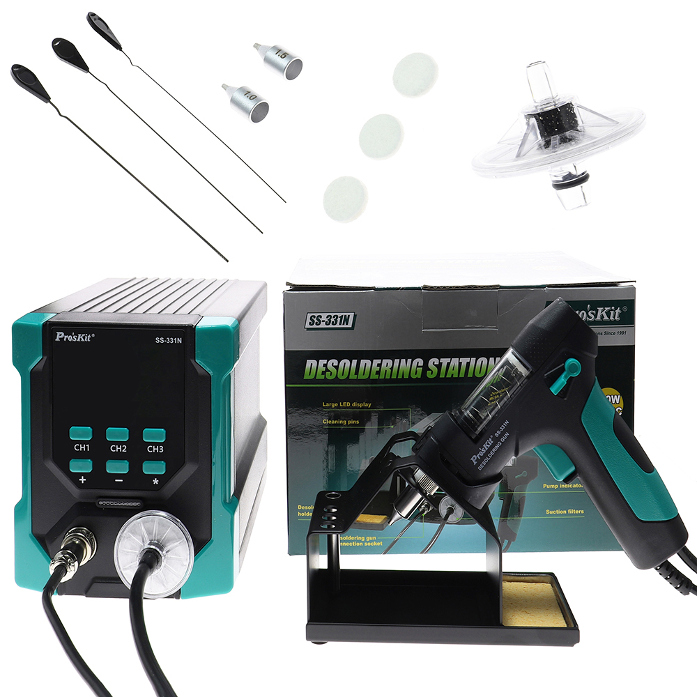 Desoldering Pump Electric Vacuum Station - SS-331N Dijital Elektrikli Lehim Sökme İstasyonu