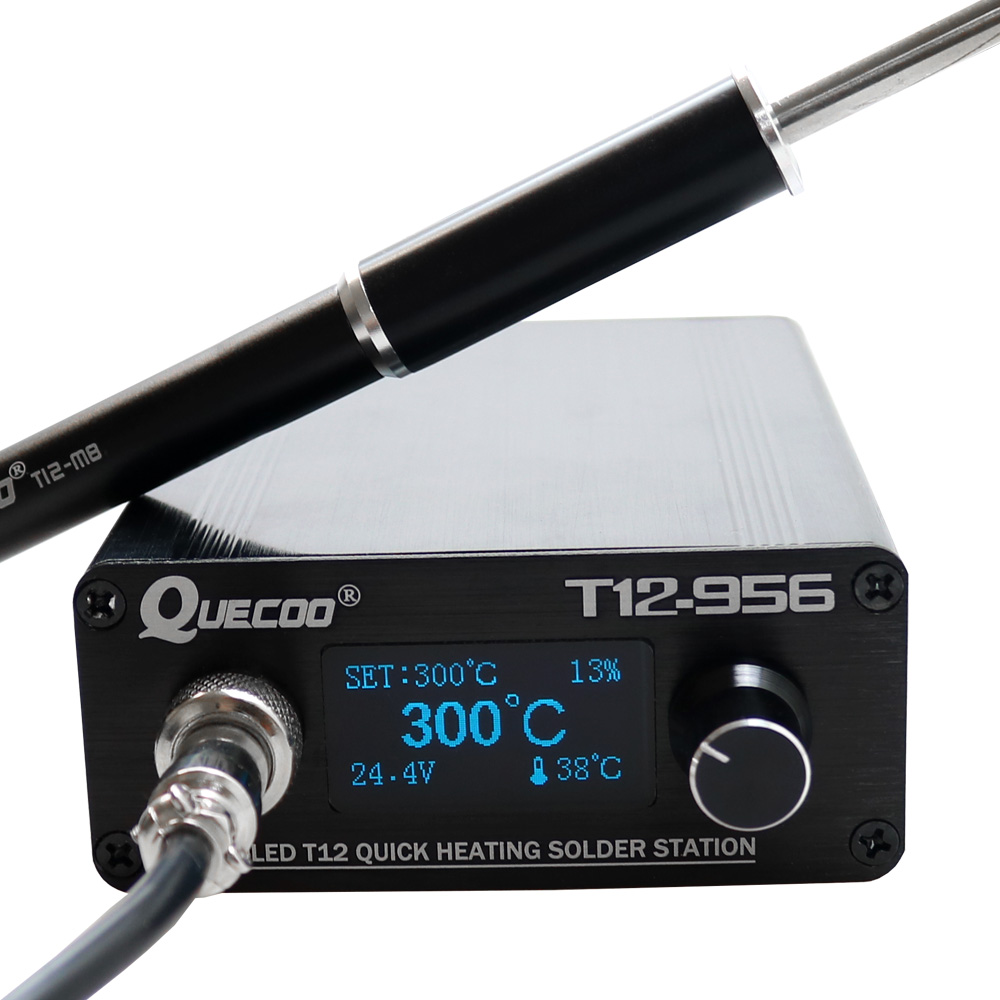T12 Soldering Station Oled - QUECOO T12-956 Lehimleme Dijital İstasyonu Elektronik