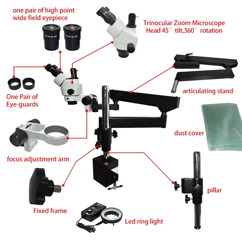 Esnek Hareketli Eklemli Kol Ge - Articulating Arm Boom Stand Microscope incelemesi ve fiyatı