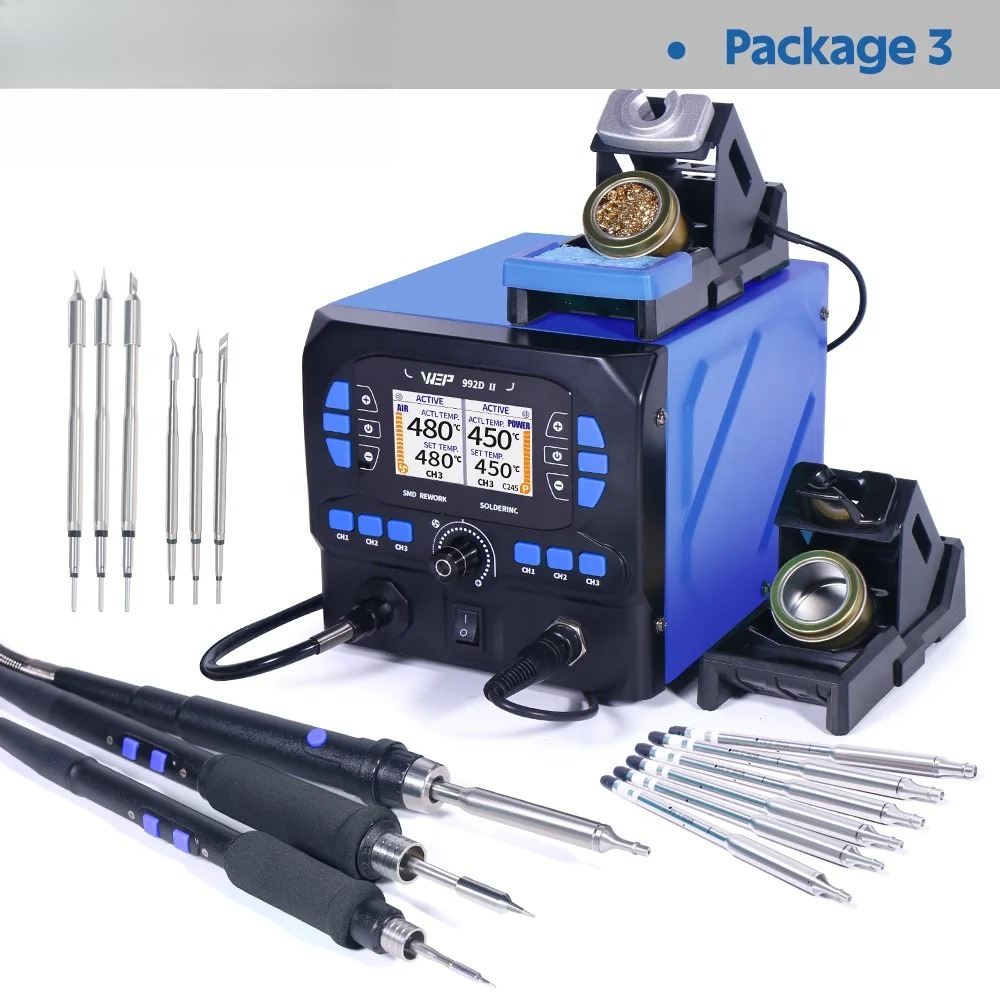 992D-II 2'si 1 Arada LCD Ekran - C210 Precision Soldering Station incelemesi ve fiyatı