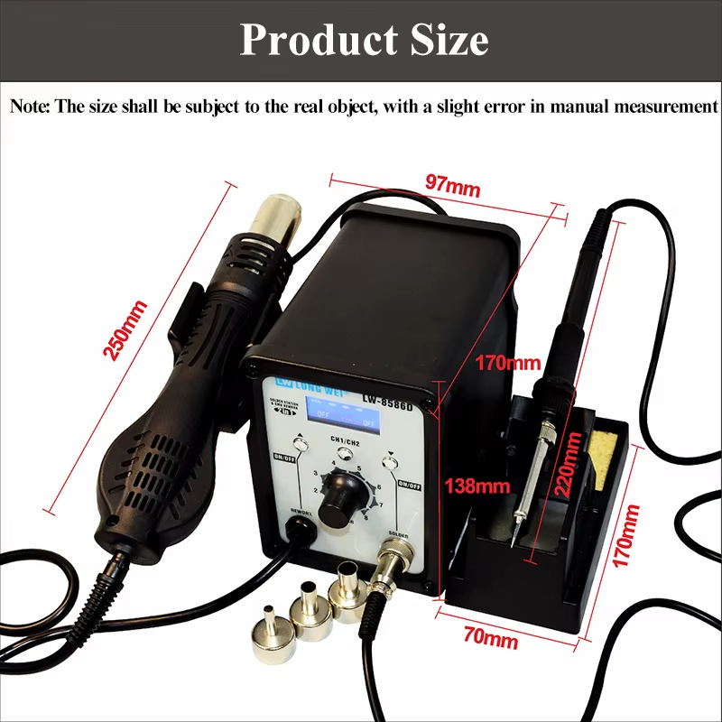 LW-8586D 2'si 1 arada 750W Sıc - 2 In 1 Soldering Rework Station 750W incelemesi ve fiyatı