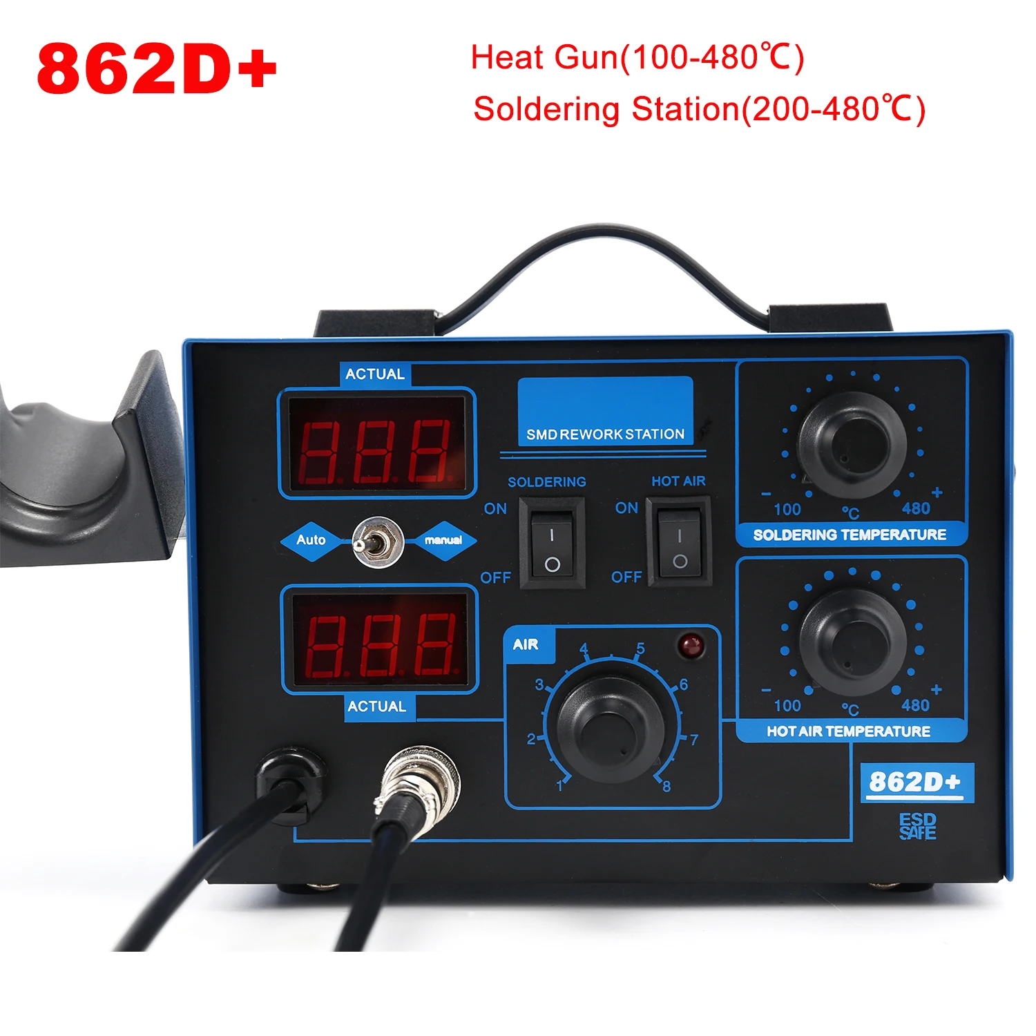 862D+ Lehimleme İstasyonu 2'si - 2 In 1 Soldering Rework Station 750W incelemesi ve fiyatı