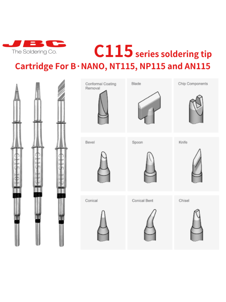 Orijinal JBC C115 Kartuşları h - C115 Nano Soldering Iron Station incelemesi ve fiyatı