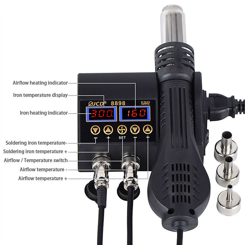 2 in 1 750 W Sıcak Hava Tabanc - 2 In 1 Soldering Rework Station 750W incelemesi ve fiyatı
