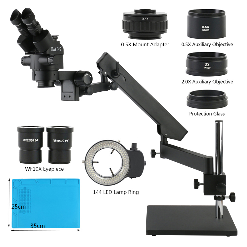 Eklemli Kol Masaüstü Taban Sta - Trinocular Stereo Microscope 7X-45X incelemesi ve fiyatı